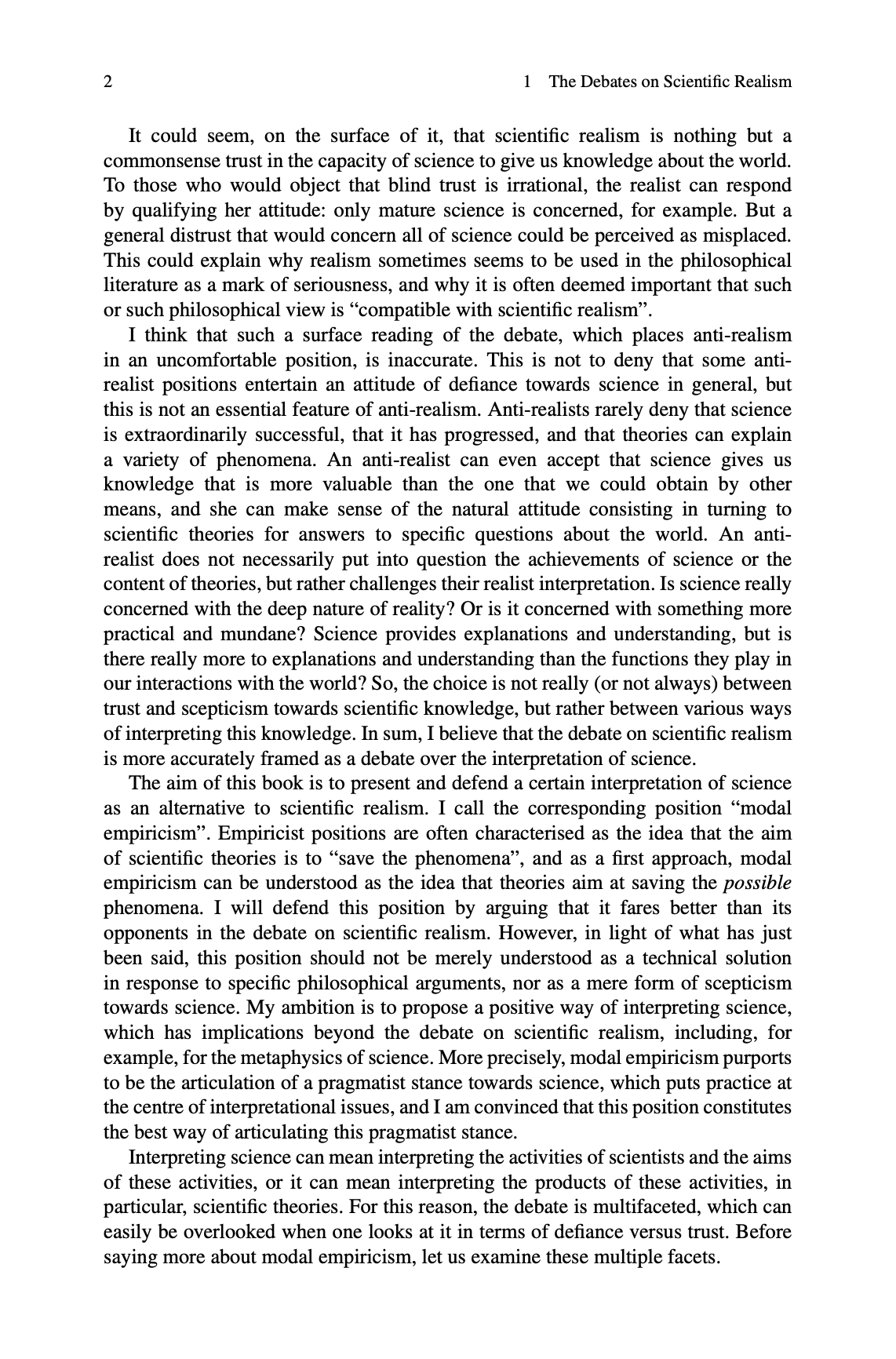 Modal Empiricism Interpreting Science without Scientific Realism — изображение 10